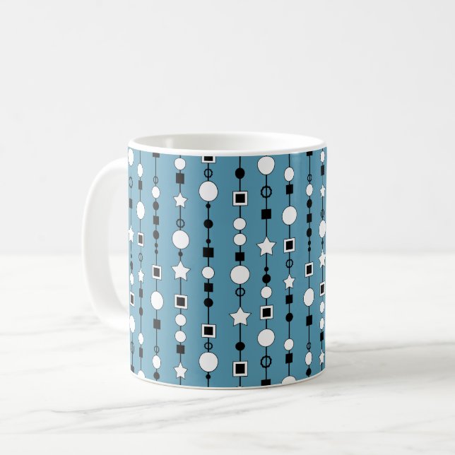 Festive pattern with string beads and jewellery st coffee mug (Front Left)