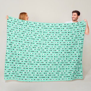 Festive pattern with string beads and jewelry star fleece blanket
