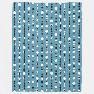 Festive pattern with string beads and jewelry star fleece blanket