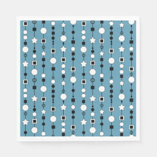 Festive pattern with string beads and jewelry star napkin