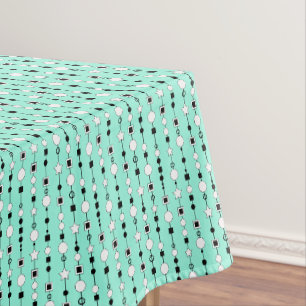 Festive pattern with string beads and jewelry star tablecloth