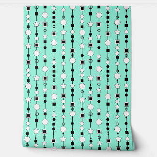 Festive pattern with string beads and jewelry star wallpaper