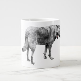 Festive Paw Prints Large Coffee Mug