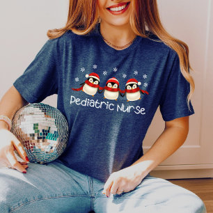 Festive Penguins of Love Pediatric Nurse Shirt