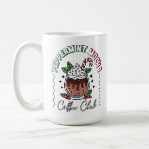 Festive Peppermint Mocha Coffee Cup Design