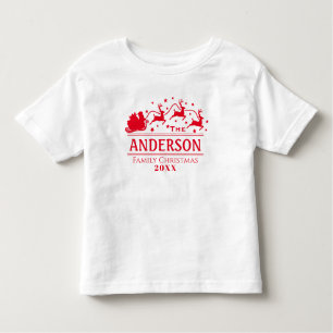 Festive Personalised Family Christmas Holiday Toddler T-Shirt