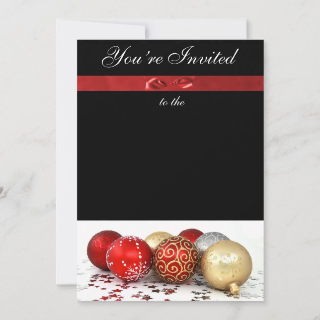 Festive Personalised Holiday Party Invitation (Front)