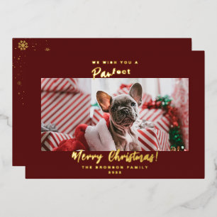 Festive Pet Photo Merry Christmas Foil Holiday Car