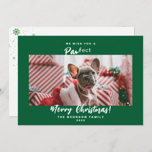 Festive Pet Photo Merry Christmas  Holiday Card