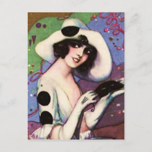 Festive Pierrette in Celebration by Sophia Chiostr Postcard