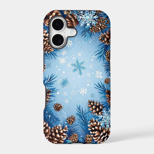 Festive Pine Cones and Snowflakes (Back)