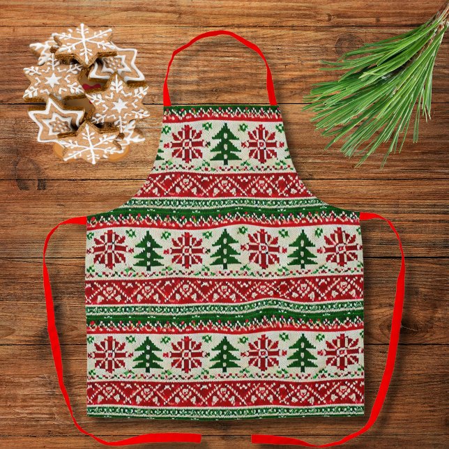 Festive Pine motifs Apron (Creator Uploaded)