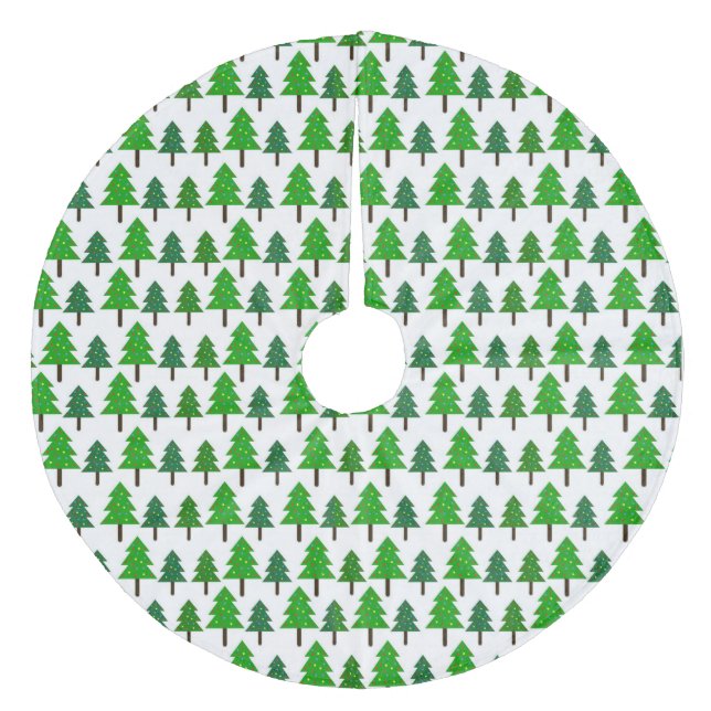 Festive Pine Trees - Tree Skirt (Front)