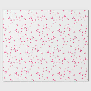 Festive Pink Confetti Wrapping Paper