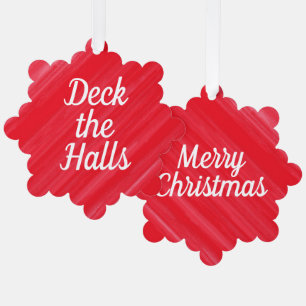 Festive Pink Glamour Christmas Tree Decoration Card