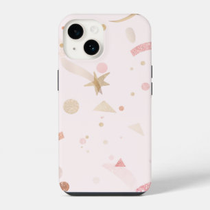 Festive Pink & Gold Pattern iPhone 14 Case