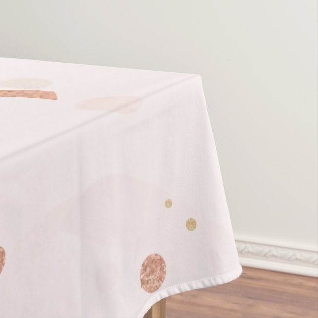 Festive Pink & Gold Pattern  Tablecloth (In Situ)