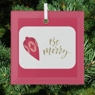Festive Pink Merry Tree Ornament