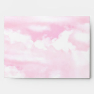 Festive Pink Rose Clouds Envelope