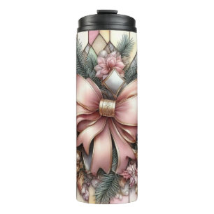 Festive Pink Wonderland Christmas Thermal Tumbler