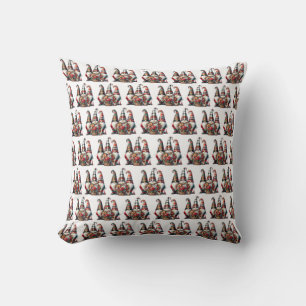 Festive Plaid Gnome Trio Cushion