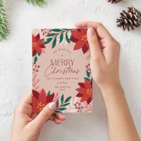 Festive Poinsettia Flowers Christmas