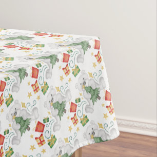 Festive Polar Bears Christmas Holiday Tablecloth