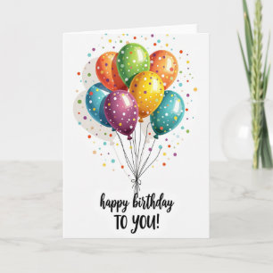 Festive Polka Dot Balloons Card