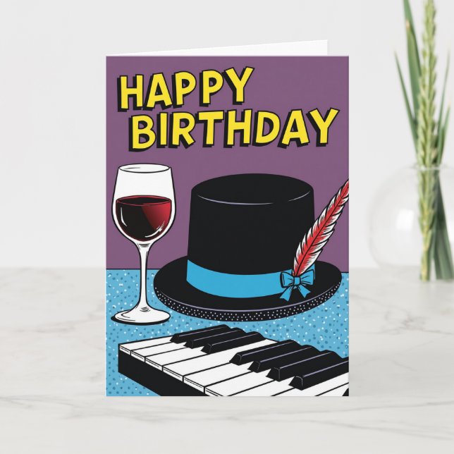 Festive Pop Art Birthday Card (Front)
