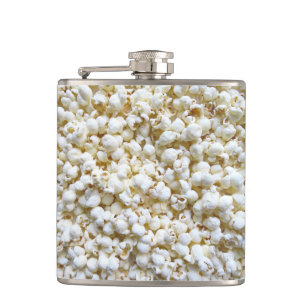 Festive Popcorn Texture Photography Decor Hip Flask