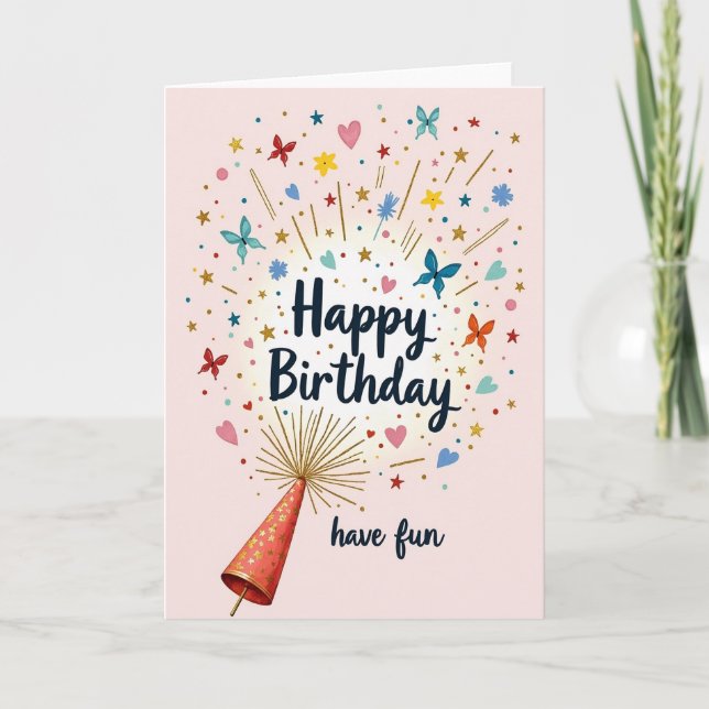 Festive Popper Confetti Card (Front)