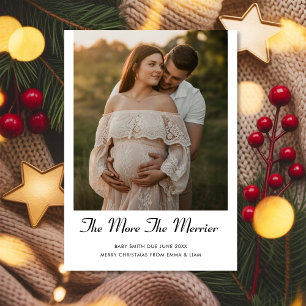 Festive Pregnancy Announcement christmas Card
