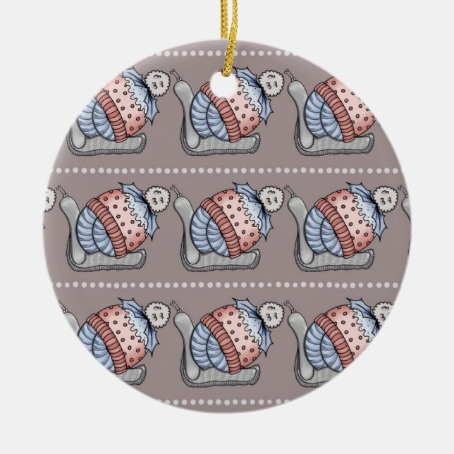 Festive pudding ceramic ornament (Front)