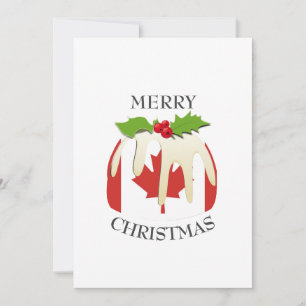 Festive Pudding with   CANADA   Christmas Holiday Card