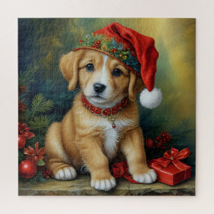 Festive pup in Christmas Costumes - Holiday Vibes Jigsaw Puzzle