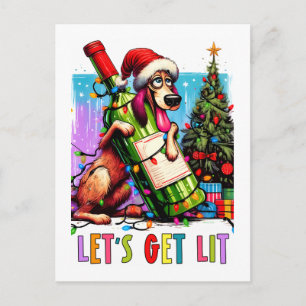 Festive Pup  Postcard