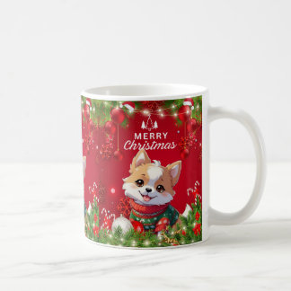 "Festive Puppy Christmas " Coffee Mug
