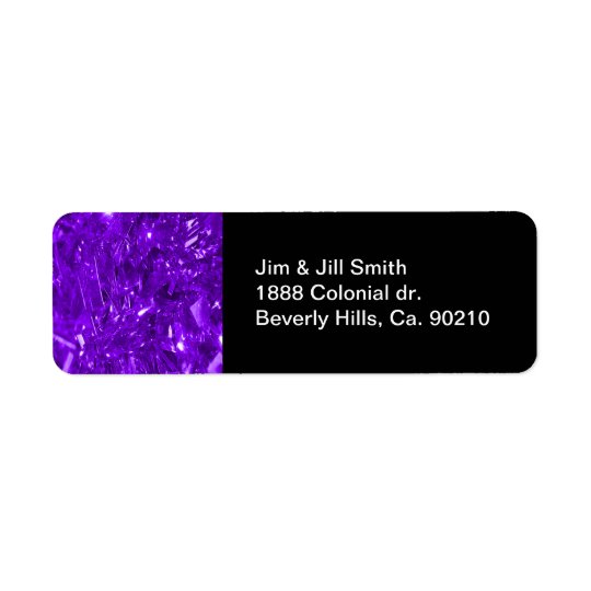 Festive Purple Foil Return Address Label