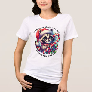 Festive racoon shirt for Christmas cheer