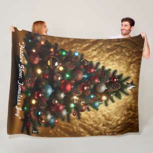 "Festive Radiance Found" Fleece Blanket