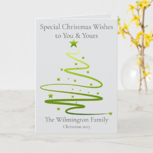 Festive Razzle Dazzle Family Christmas Folding Car Card