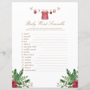 Festive Red Baby Shower Game