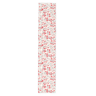 Festive Red Berries and Leaf Botanical  Medium Table Runner