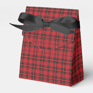 Festive Red & Black Plaid Favour Box