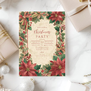 Festive Red Bow Christmas Invitation