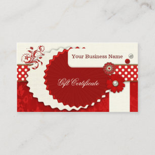 Festive Red Christmas Gift Certificate Template