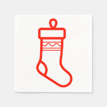 Festive Red Christmas Stocking - Party Deco