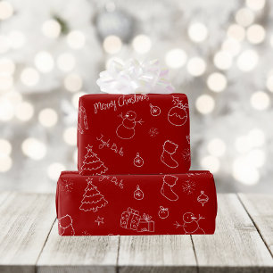 Festive Red Christmas Wrapping Paper