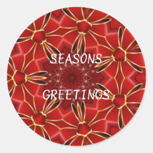 Festive Red Classic Round Sticker
