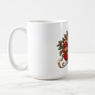 Festive Red Gift Sleigh Christmas Coffee Mug